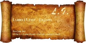 Lumnitzer Ixion névjegykártya